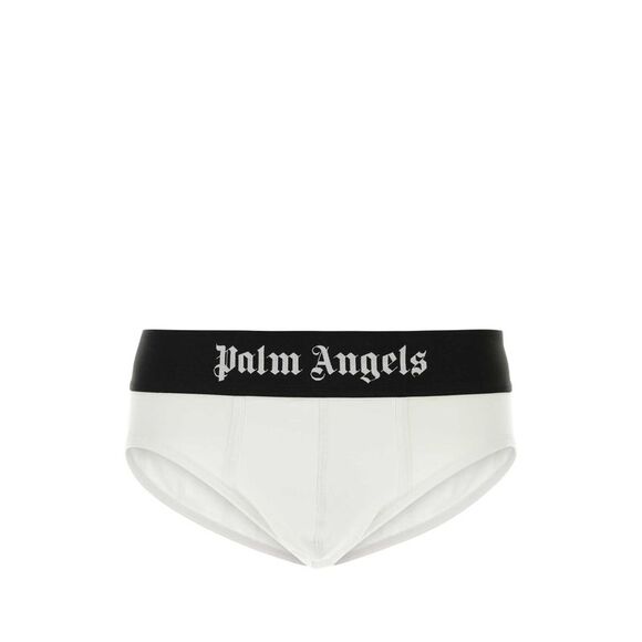 Palm Angels Men White Stretch Cotton Brief Set